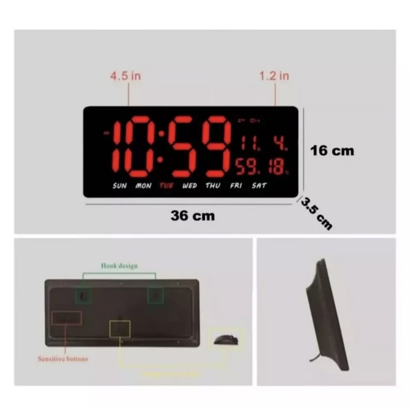 Miniatura 2 de Reloj Digital LED Pared Calendario